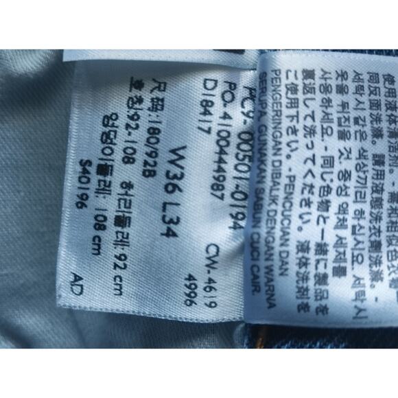 0004 Button Fly Jeans Reg Wash 36 x 34 - Picture 6 of 7